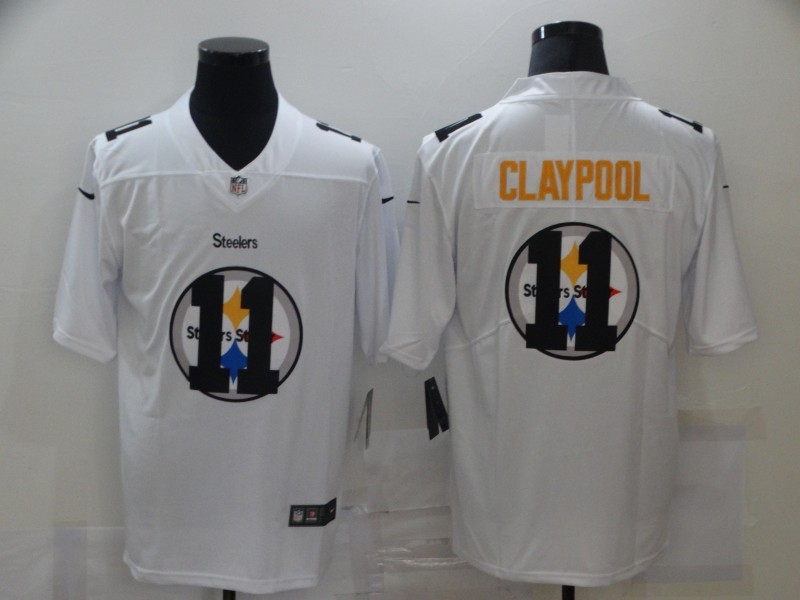 Men's Pittsburgh Steelers Chase Claypool #11 White Jersey
